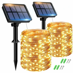 🌞🌳🎉 Btfarm Solar Lichterkette Aussen, 2x15M 150 LED Solarlichterkette Außen 🌞🌳🎉 Angebot bei HelloDeals