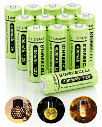 🔋🌞 KINREECELL 2/3AAA Solar Batterie 400mAh - 12er Pack Angebot bei HelloDeals