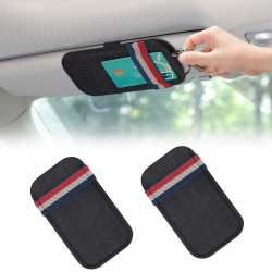 JIZZU Brillenhalter für Auto, 2 Stücke Sonnenblende Brillenetui 🚗 Angebot bei HelloDeals