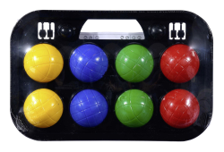 🎲🔴 Simba Boccia Spiel Tragekorb - 8 Kugeln 7x8cm - 2 Zielkugeln 🟢🔵 Angebot bei HelloDeals