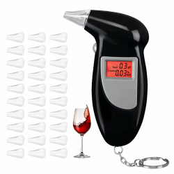 🍺🚫🚗 Alkoholtester mit Polizeigenauer Genauigkeit und 30 Mundstücke Angebot bei HelloDeals