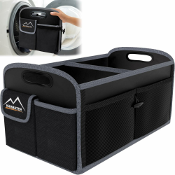 M KARMATER Kofferraum Organizer 🚗: Wasserdichte 70L Kofferraumtasche mit 2 Großen und 6 Kleinen Fächern Angebot bei HelloDeals