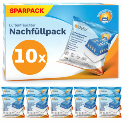 🌬️🌿 Idelia® 10x Luftentfeuchter Granulat 400g - Sparvorteils 10er Set 🌿🌬️ Angebot bei HelloDeals