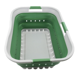 SAMMART 42L Faltbarer Wäschekorb aus Kunststoff 🧺 - Platzsparender Wäschekorb 🌟 Angebot bei HelloDeals