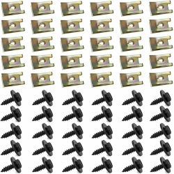🔩🚗 60 PCS Edelstahl Blechmutter & Schraube Mutter Clip Set 🚗🔩 Angebot bei HelloDeals