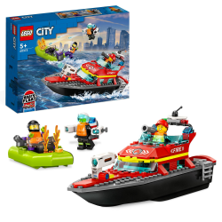 🌊🚒 LEGO 60373 City Feuerwehrboot Spielzeug mit Minifiguren und Jetpack - Spielzeug für Kinder ab 5 Jahren Angebot bei HelloDeals