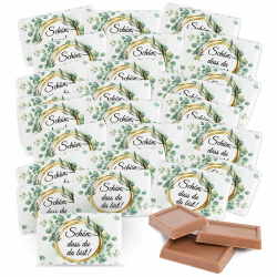 🍫 FOODcrew Schön dass du da bist Schokolade mini, 87,5g - Ideal als Mitgebsel Erwachsene Angebot bei HelloDeals