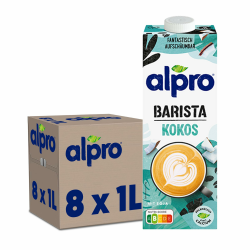 🌿🥥 Alpro Barista Kokos - 100% pflanzlich und vegan - Reich an Calcium und Vitaminen - 8 x 1 L 🥛✨ Angebot bei HelloDeals