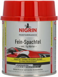 🚗 NIGRIN Performance Fein-Spachtel | Reparatur von Kratzern und Dellen | 245g + 5g Härter 🚗 Angebot bei HelloDeals
