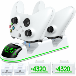OIVO Ladegerät mit 2 wiederaufladbaren Akkus für Xbox One/Xbox Series X/S Controller - Deal! Angebot bei HelloDeals