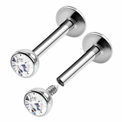 KJM Fashion 2 Stk Edelstahl Labret 1,2mm 16g Marilyn Monroe Ohrringe 🌟👄 Angebot bei HelloDeals