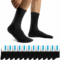 Angebot: Falechay Herren Socken 12 Paar Sportsocken Classic Schwarz 🧦 Angebot bei HelloDeals