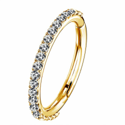 🌟 OUFER 16G Rostfreier Stahl Knorpel Ohrringe Fünf Petal Clear CZ Blume Tragus Helix Earrings Knorpel Ohrstecker Gold 8mm 🌟 Angebot bei HelloDeals