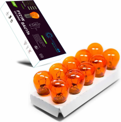 🚘 LIGHTWORLD24 10 x PY21W Blinkerlampe 12V orange gelbe Kugel Lampe BAU15s Auto Lampe S25 21W Birne Angebot bei HelloDeals