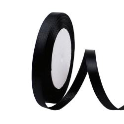 Satinband Schwarz 10mm, 23 Meters Dekoration Präsent Geschenkband 🎀 Angebot bei HelloDeals