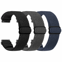 TumpCez Elastische Uhrenarmbänder,16mm 18mm 19mm 20mm 22mm 24mm Schnellverschluss Nylon Armband Verstellbare Aatmungsaktive Sportbänder Ersatzarmband für Herren Damen 🌟 Angebot bei HelloDeals