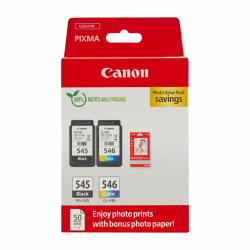 Canon Tinte & Papier Multipack - PG-545/CL-546 Original Drucker-Tintenpatronen 2er-Pack 🖨️🌈 Angebot bei HelloDeals