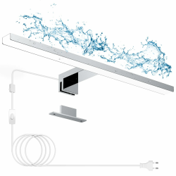 Hommie LED Spiegelleuchte Bad mit Schalter 40CM 10W 1184LM Neutralweiß 3500K Aluminiumlegierung Spiegellampe Angebot bei HelloDeals