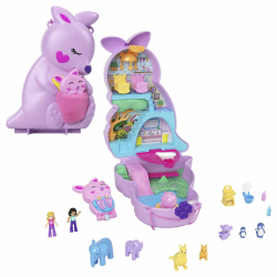 Polly Pocket Mama und Joey Känguru Tasche - 2-in-1-Spielset 🦘🎒 Angebot bei HelloDeals