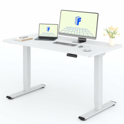 🌟 FlexiSpot Höhenverstellbarer Schreibtisch mit 2 Motoren & 25MM einteiliger Tischplatte, ergonomischer Bürotisch - 140 x 80 cm Weiß 🌟 Angebot bei HelloDeals