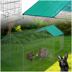 🐰🌿 Tectake® Freilaufgehege Kaninchen, Hasenstall draußen 🌞🛡️ Angebot bei HelloDeals