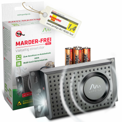 Gardigo® Marderschreck - Marder-Frei Dual mit Batterien 🚘 | Mobile Marderabwehr für KFZ, Haus, Dachboden, Garage Angebot bei HelloDeals