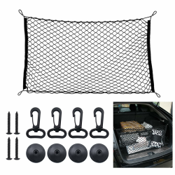 🚗 BEELUKY Gepäcknetz Auto Kofferraumnetz 110x60cm 🧳 Hochelastisches Gepäcknetz 220x120cm 🚀 Kofferraum Netz mit 4 Haken 🛠️ Auto Organizer Angebot bei HelloDeals