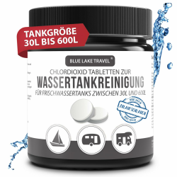 Effiziente Wassertank Desinfektion mit Blue Lake Travel Chlordioxid Tabletten 🌊 Angebot bei HelloDeals