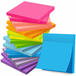 📝 18 Blöcke Haftnotizen 76mm x 76mm - Super Sticky Notes für Schule, Zuhause, Büro! Angebot bei HelloDeals