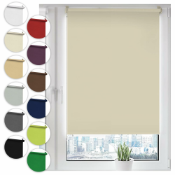 Verdunkelungsrollo Klemmfix ohne Bohren 90cm x 130cm Creme 🌙🪞 Angebot bei HelloDeals