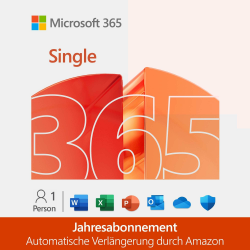 Microsoft 365 Single | 1 Jahr | 1 Person | Office Apps mit KI | 1 TB Cloudspeicher Angebot bei HelloDeals