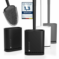 🚽🧼 SAVEGA - Silikon Klobürste mit flachem und biegsamem Kopf - Toilettenbürste aus Silikon Angebot bei HelloDeals
