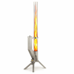 🔥 GARDENFLARE Feuerrohr - Edelstahl Feuersäule und Pelletfackel für Tolles Ambiente-Feuer Angebot bei HelloDeals