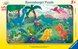 🦕 Ravensburger Kinderpuzzle Die kleinen Dinos - 15 Teile Rahmenpuzzle Angebot bei HelloDeals