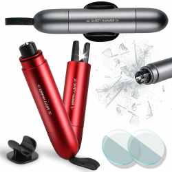 🔨🚗 Riwer Notfallhammer 2er Set Sicherheitshammer Fensterbrecher 2 IN 1 Nothammer Autoscheibe Angebot bei HelloDeals