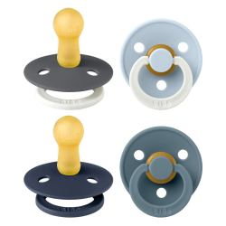 🌈 BIBS Colour Schnuller 4er-Pack, BPA-frei | Dunkel Leuchtende Kirschform Nippel | Hergestellt in Dänemark Angebot bei HelloDeals