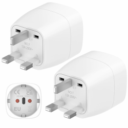 Adapter England Deutschland Stecker, Reiseadapter UK - 2 Stück 🌍🔌🔋 Angebot bei HelloDeals