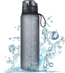 FULDENT Trinkflasche 1L Sport Wasserflasche mit rutschfestem Gummi Grip 🚴‍♂️ Angebot bei HelloDeals