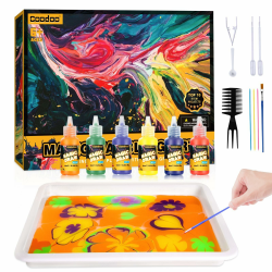 Coodoo Wassermarmorierungsfarbe für Kinder 🎨 Bastelsets für Mädchen und Jungen Angebot bei HelloDeals