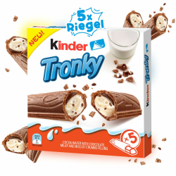 Kinder Tronky Packung (90g) XXL Sparbundle 🍫🍪 - 5x Riegel je Packung, Extreme Leckere Crispy Creme mit Milch Schokolade und Keks! Angebot bei HelloDeals