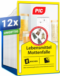 🦟🪲🍽 PIC Lebensmittelmotten Falle - 12 Lebensmittelmottenfallen - Mottenfalle mit Pheromon Angebot bei HelloDeals