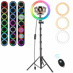 🌟 MICCYE Ringlicht mit Stativ 10 Zoll RGB Ring Light 📸 Angebot bei HelloDeals