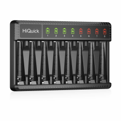 🔋🔌 HiQuick Akku Ladegerät für AA AAA Batterien - 8-Ladeplatz mit LED Anzeige Angebot bei HelloDeals
