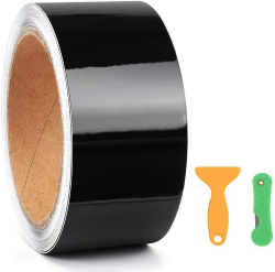 Kaliwa Auto Folie 5cm*900cm - Glänzend Schwarz 5 * 900 🚗🔥 Angebot bei HelloDeals