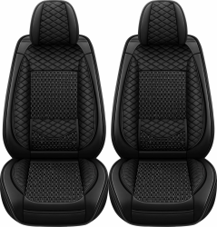 😎🚗 WANGIRL Sitzbezug Auto Vordersitze 2 Stück - Atmungsaktiver Eisseiden-Autositzbezüge PU Leder Universal Set Angebot bei HelloDeals