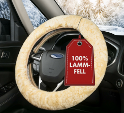 Walser Lammfell Lenkradbezug Auto - 100% Lenkradschutz 🚗🐑 Angebot bei HelloDeals