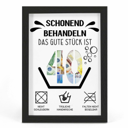 Humorvolles 40. Geburtstag Geldgeschenk - Schonend Behandeln Das Gute Stück ist 40 🎉 Angebot bei HelloDeals