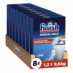 🌊🍽️Finish Spezial-Salz - Spülmaschinensalz zum Schutz vor Kalkablagerungen und Wasserflecken - Multipack mit 8 x 1,2 kg Angebot bei HelloDeals