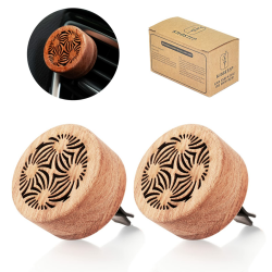 🚗🌸 KILOSTEP Auto Aromatherapie Diffusor 2 Stück Holz Diffusor 🌸🚗 Angebot bei HelloDeals