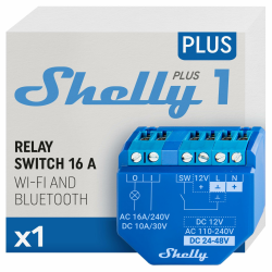 🏡 Shelly Plus 1 | Wlan & Bluetooth Smart Relais Schalter - 16A Angebot bei HelloDeals